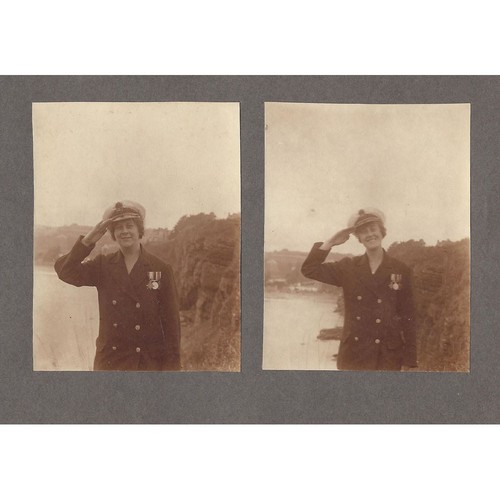 Lady dressed naval officers - lady,