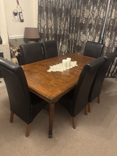 Walnut style dining - , table
