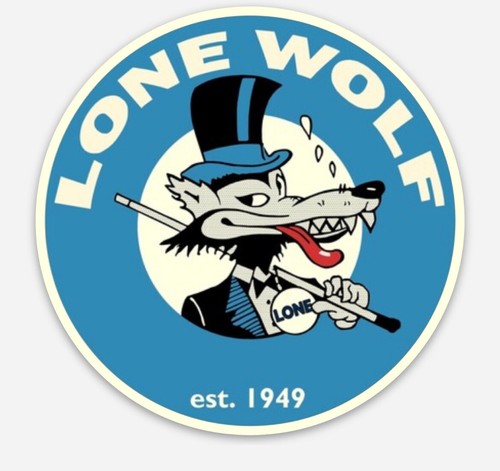 Lone wolf retro vinyl decal - retro,