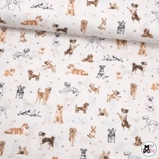 New 100% Cotton Fabric Dogs