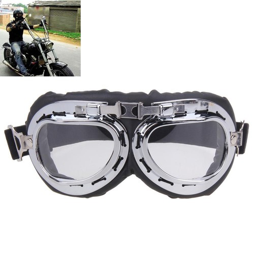 Black frame motorcycle goggles - black,