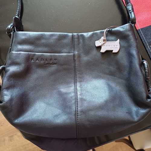 Radley black leather crossbody - black,