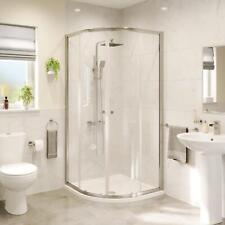 800/900mm Quadrant Shower Enclosure 4mm Glass Framed Low Profile Tray Waste