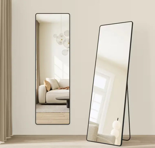 Full length mirror aluminium - full,
