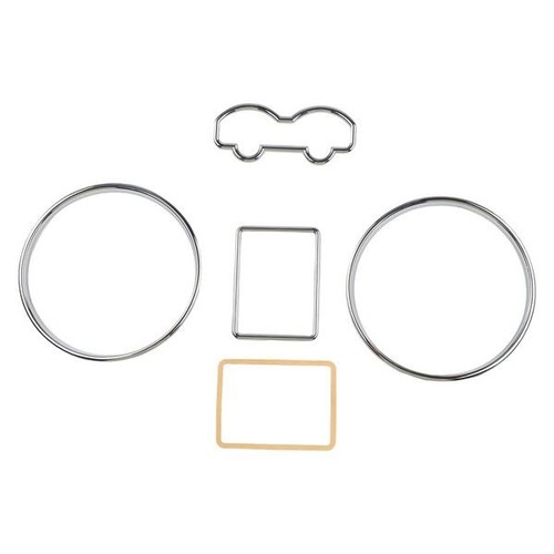 Chrome dial gauge rings light - chrome,
