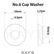 No.4, 6, 8,10,12 SOLID BRASS CUP WASHERS SURFACE FINISHING COUNTERSUNK SCREWS
