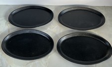 4 x CAST IRON OVAL 28cm STEAK