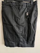 M&Co Black Faux Leather Knee