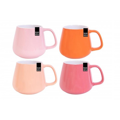 Set mugs stoneware pink - set, of