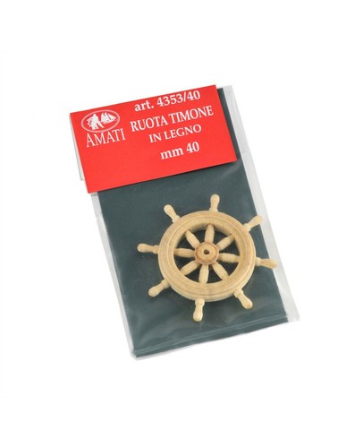 Amati wooden ships wheel - amati, 40mm