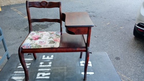 Vintage gossip bench wooden - bench,