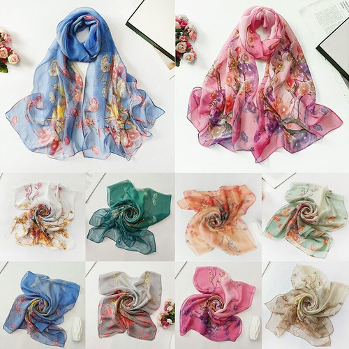 Women long scarves soft - women, silk