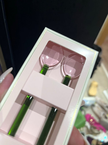 Boxed set pink glass - set, of