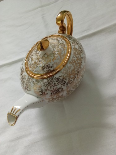 Aynsley small teapot gold - aynsley,