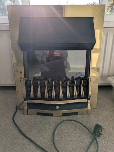 Dimplex electric brass fire - electric,