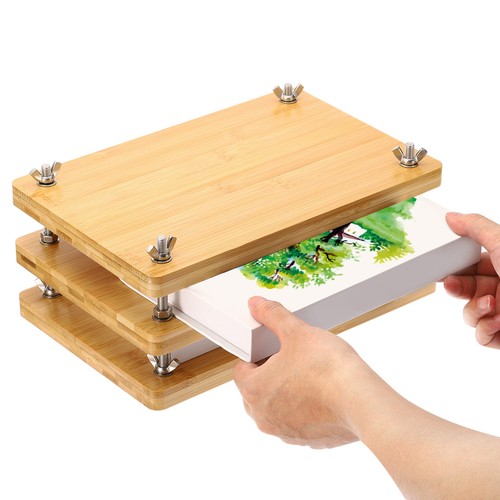Wooden book press bamboo - wooden,