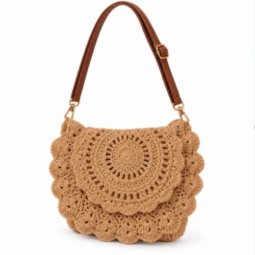 Boho crochet woven shoulder - woven,