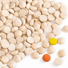 100pcs DIY Half Wooden Beads Unfinished Split Round Wood Balls For Craft Paint