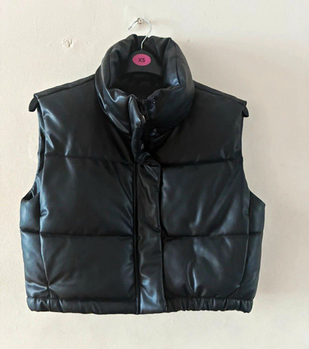 Zara black faux leather padded - black,