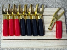 8 x Gold Plated Spade Y Fork