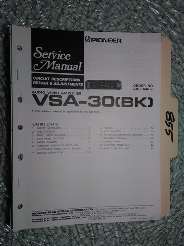 Pioneer vsa service - bk,