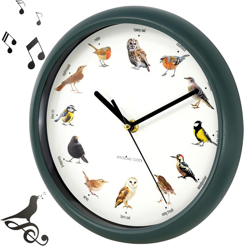 Singing bird wall clock 12 - bird,