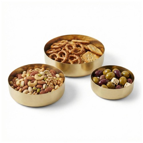 3pc gold coloured metal - 3pc,