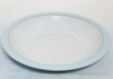 BLUE LINEN by Denby Rim Soup Bowl 8.25" NEW NEVER USED made in England