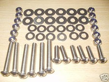 LAND ROVER 110 90 DEFENDER, STAINLESS STEEL REAR BACK  DOOR HINGE BOLTS SCREWS