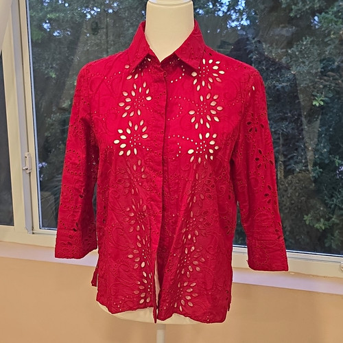 Zara women red embroidered - zara,
