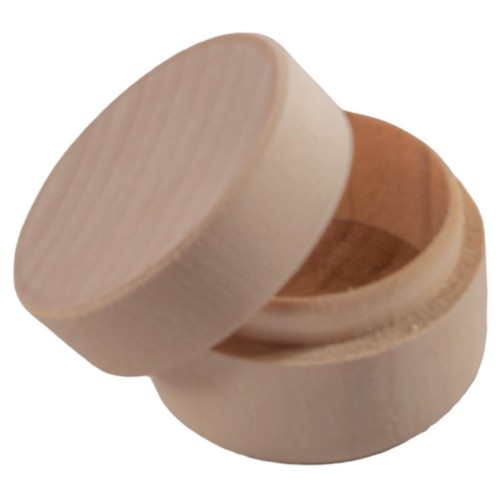 Wooden ring box round wedding - wooden,