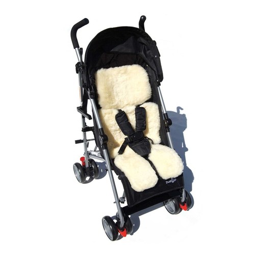 Baby sheepskin stroller padded - stroller,