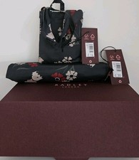 RADLEY FLORIBUNDA BLACK UMBRELLA AND SHOPPER GIFT BOXED NEW