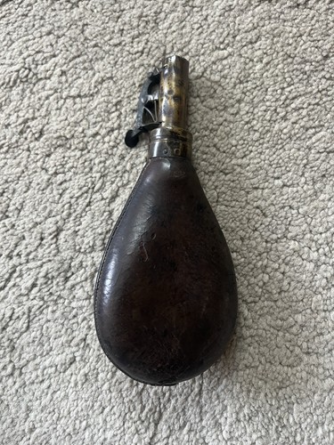 Antique leather and brass lead - and,