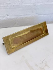 VINTAGE RECLAIMED BRASS LETTER BOX. 10" X 3"