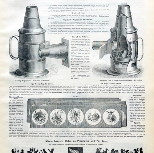 1886 magic lantern projector - 1886,