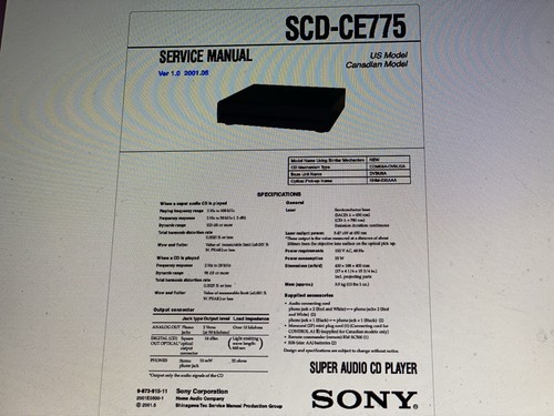 Sony scd ce775 service manual - sony,