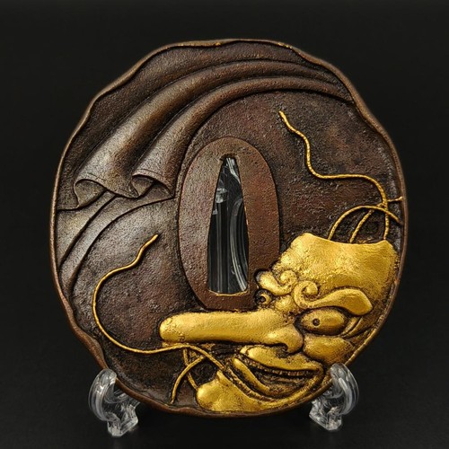 Japanese tsuba tosogu tengu - tsuba,