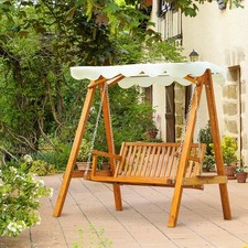 2 Seater Wooden Wood Garden