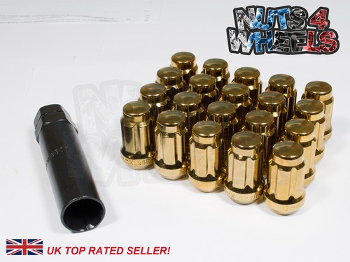 Gold spline wheel nuts 20 - wheel,