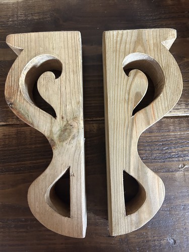 Carved wooden open corbels - carved,