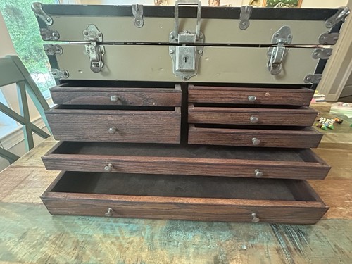 Vintage drawer wood metal - vintage,