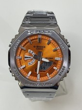 G-SHOCK GM2100 Metal with Orange Dial Mens’ Boys’ Fashion Analog Digital Watchs
