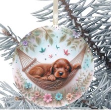 Red Setter Dog Hanging Bauble Gift Present Decoration Christmas