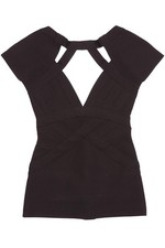 HERVE LEGER BLACK BANDAGE TOP