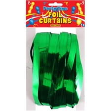 Green Foil Curtain Door 1.2cm CUT 92 X 244cm - Birthday Party Decor