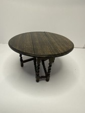 STUNNING MASTERS MINIATURES OAK GATE LEG TABLE DOLLS HOUSE