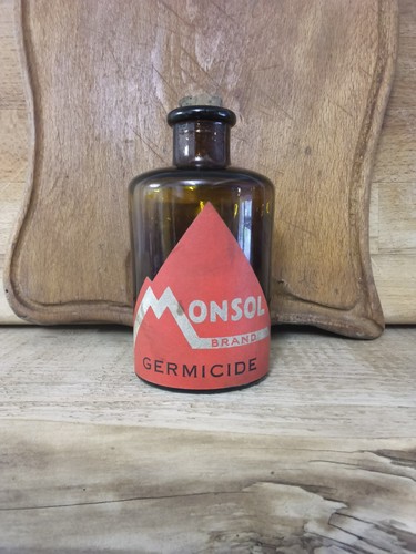 Vintage amber glass medical - glass,