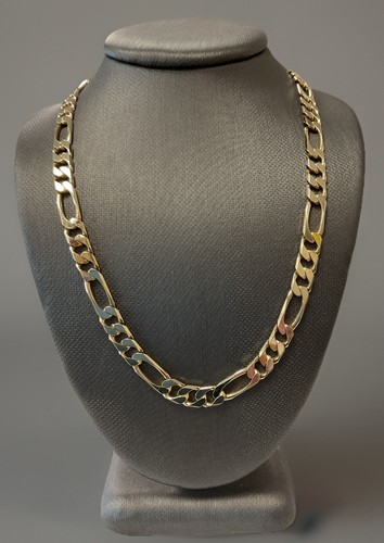 9ct gold figaro - 9ct, necklace