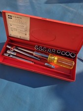 VINTAGE BRITOOL NA110C  1/4 " DRIVE BA SOCKET SET  ALL ORIGINAL AND COMPLETE